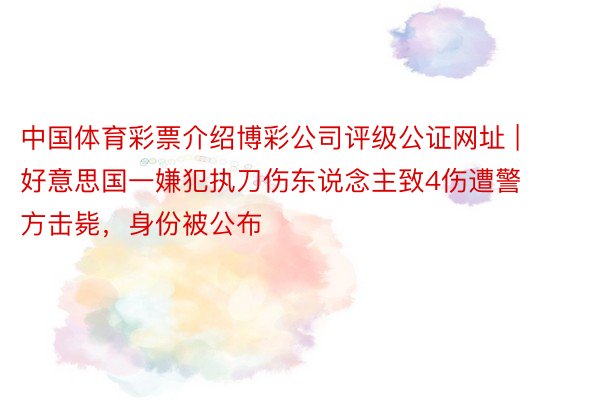 中国体育彩票介绍博彩公司评级公证网址 | 好意思国一嫌犯执刀伤东说念主致4伤遭警方击毙，身份被公布